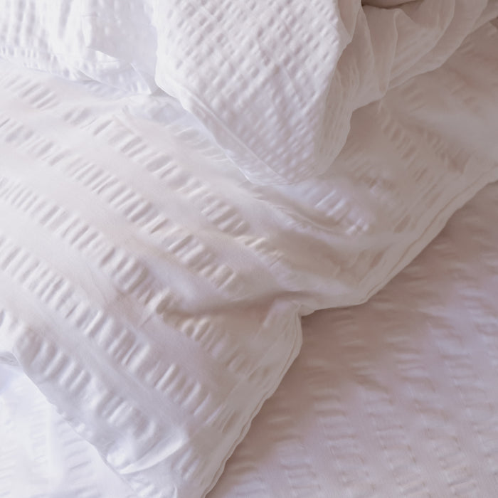 Crisp Sheets Smooth Waffle Dekbedovertrek 140 x 220 cm - White
