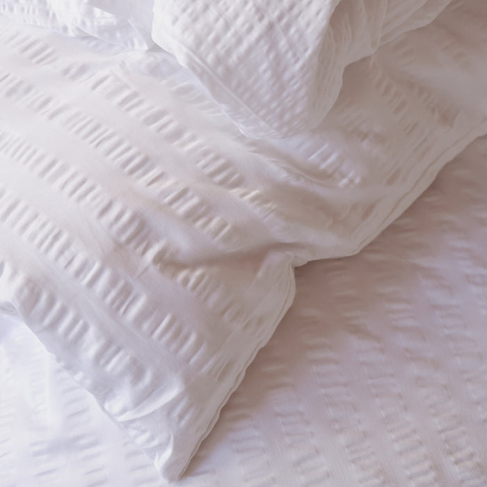 Crisp Sheets Smooth Waffle Dekbedovertrek 200 x 220 cm - White
