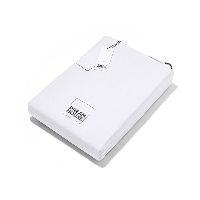 Dekbedovertrek Stone Washed - 100% Natuurlijk - Wit - 200x220cm