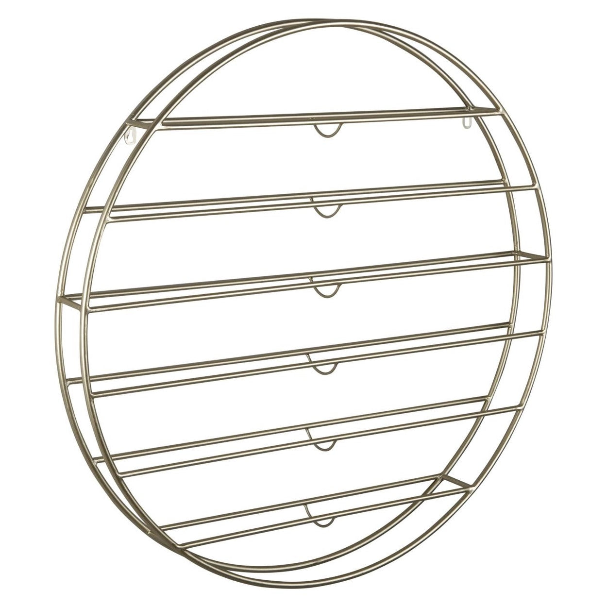 Vtw Living - Industrieel Wijnrek Rond - Goud - Metaal - 80 cm