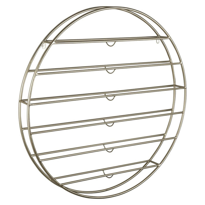 Vtw Living - Industrieel Wijnrek Rond - Goud - Metaal - 80 cm