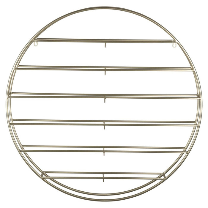 Vtw Living - Industrieel Wijnrek Rond - Goud - Metaal - 80 cm