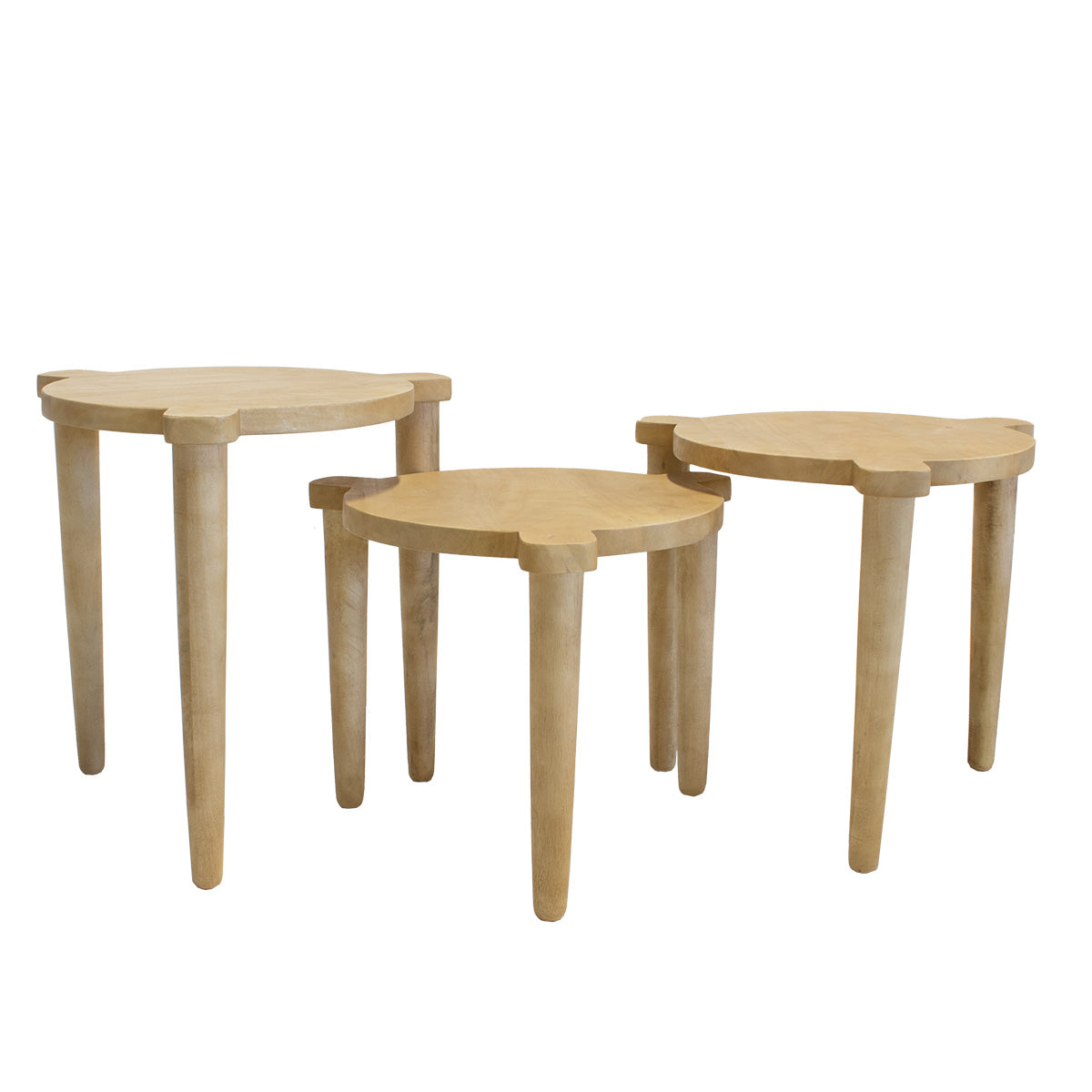 Giga Meubel - Salontafel - Naturel Mangohout - Set Van 3 - Jiska