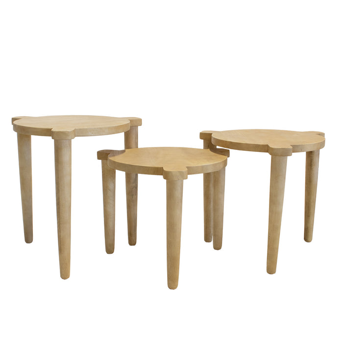 Giga Meubel - Salontafel - Naturel Mangohout - Set Van 3 - Jiska