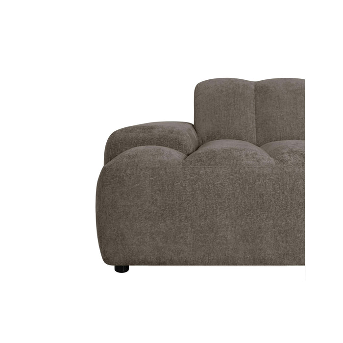 by fonQ Plume 4-zits Hoekbank met Chaise Longue Links - Chenille - Mocca