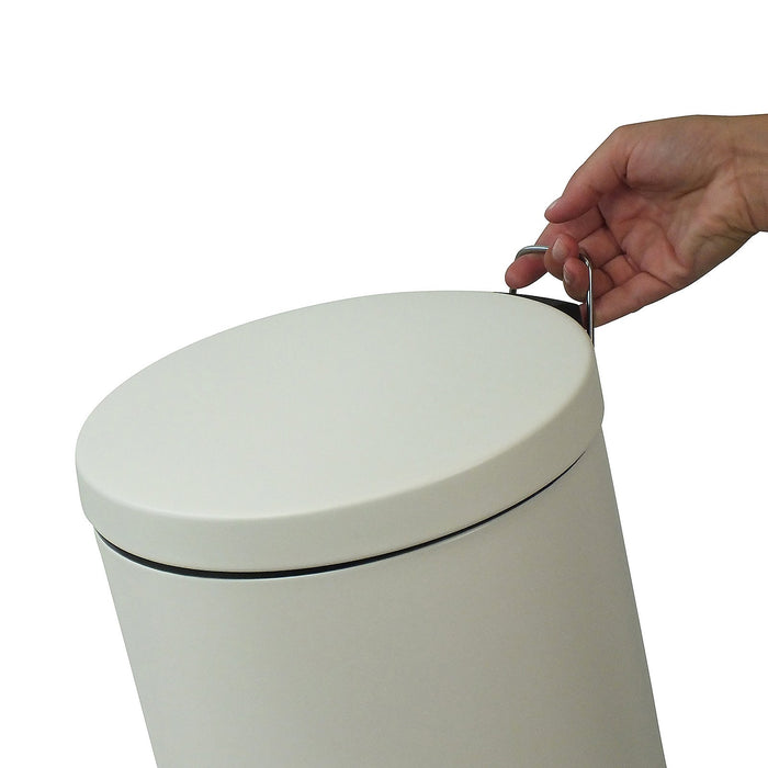 Afvalemmer Cornell RVS wit, 12 L - Kela