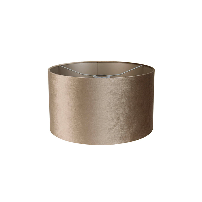 QAZQA Velours lampenkap taupe rond 35|35|20