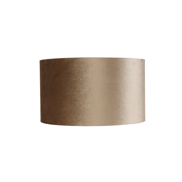 QAZQA Velours lampenkap taupe rond 35|35|20