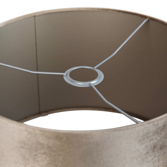 QAZQA Velours lampenkap taupe rond 35|35|20