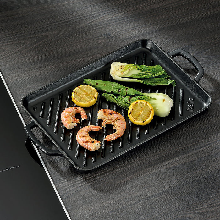 Grillplaat, Gietijzer, Zwart, 25 x 35 cm - Kela | Calido