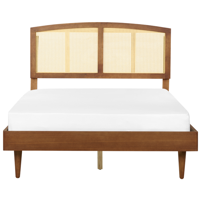 Beliani - VARZY - Bed - Lichtbruin - 140 x 200 cm - Rubberhout