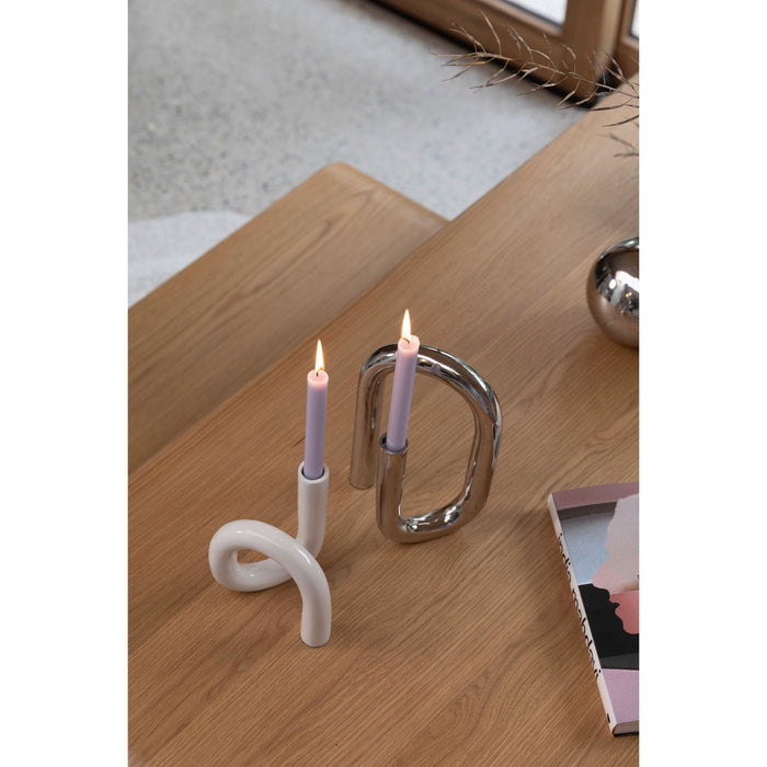 Zuiver Tubo Kandelaar Shiny Zilver L