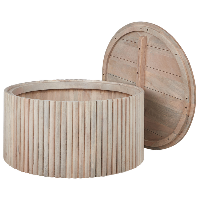 Beliani - KIRKWOOD - Salontafel - Lichtbruin - Mangohout