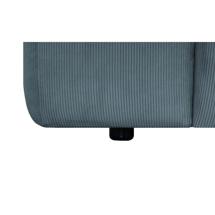 by fonQ Wonder 5-zits Hoekbank - Rib - Donkerblauw