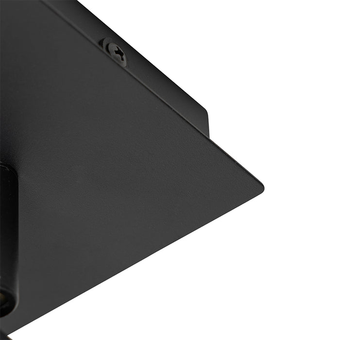 QAZQA Moderne badkamer spot zwart vierkant IP44 - Ducha