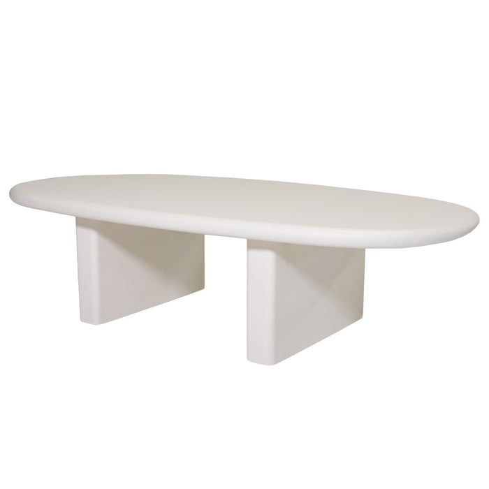 Giga Meubel - Salontafel Ovaal 130cm - Beige Betonlook