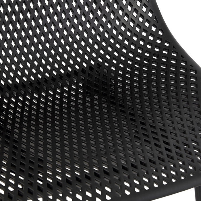 ALTEREGO LOKI Geperforeerde barkruk - Zwart