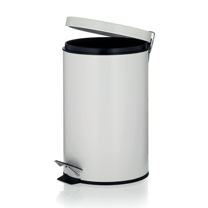 Afvalemmer Cornell RVS wit, 12 L - Kela