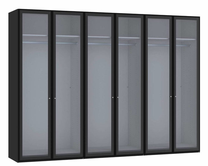 Jutzler Smoke Draaideurkast Rookglas 6 deuren