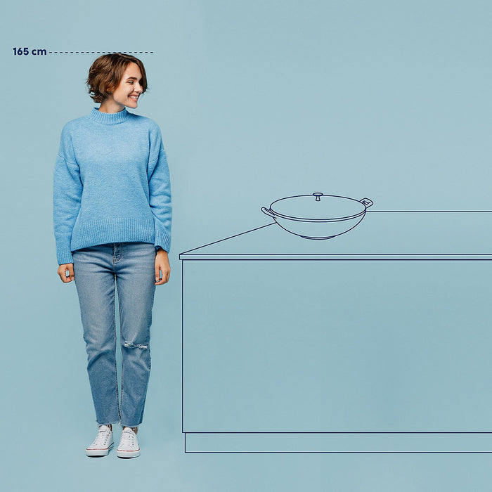 Wokpan Gietijzer Zwart, 36 cm - Kela | Calido