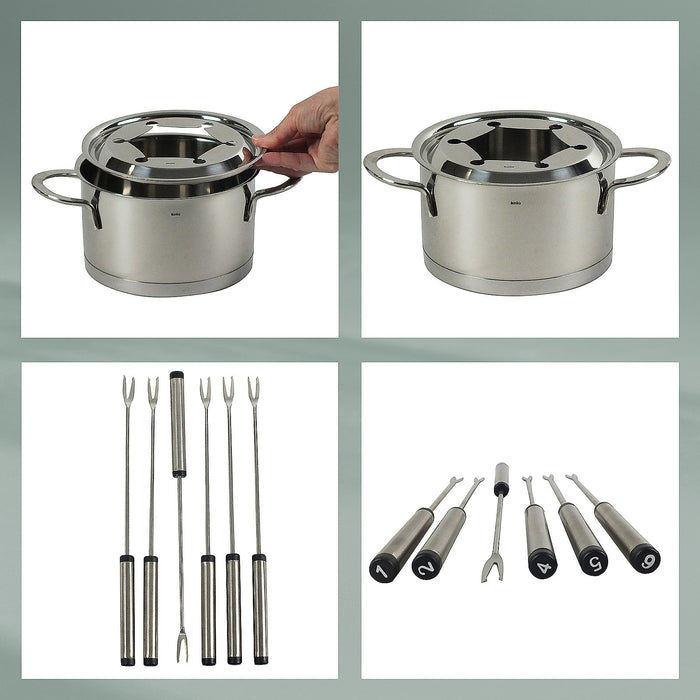 Fondueset 10-delig - RVS - Kela | Cailin