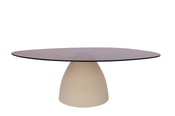 Livingfurn - Salontafel Ivoor Glas - 110x65x35cm - Mylon