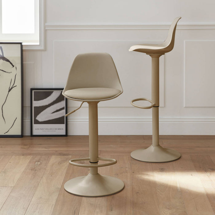 sweeek - Verstelbare barkruk 61,5|83,5cm kunstleer (set van 2)