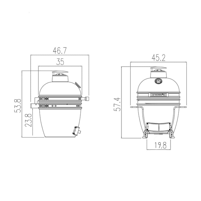Yakiniku - BBQ Kamado 11 Inch Mini