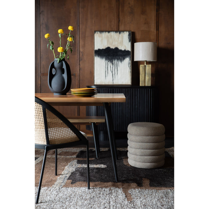 Dutchbone Fern Poef Zwart