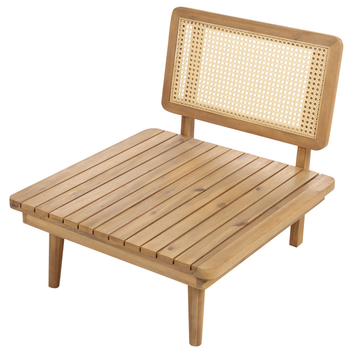 Beliani - ACCADIA - Loungeset - Lichtbeige - Acaciahout