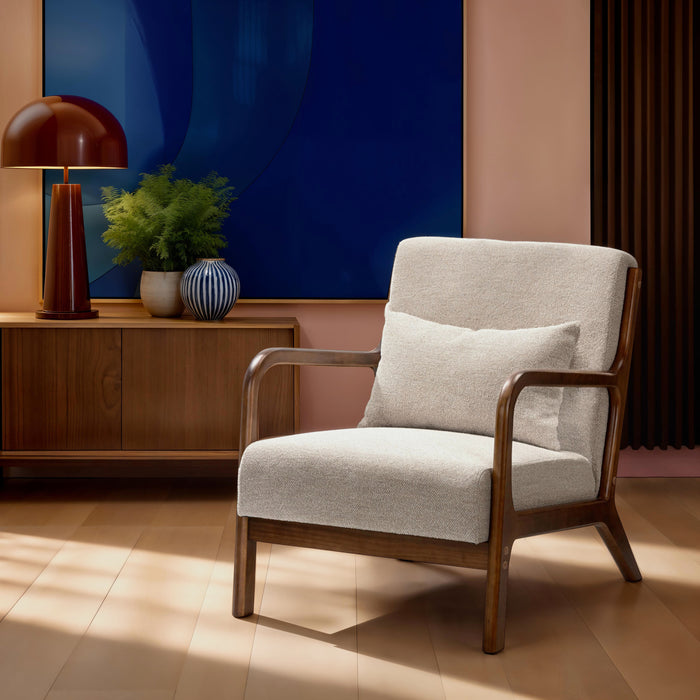 by fonQ Wise Fauteuil - Donker Walnoot - Beige