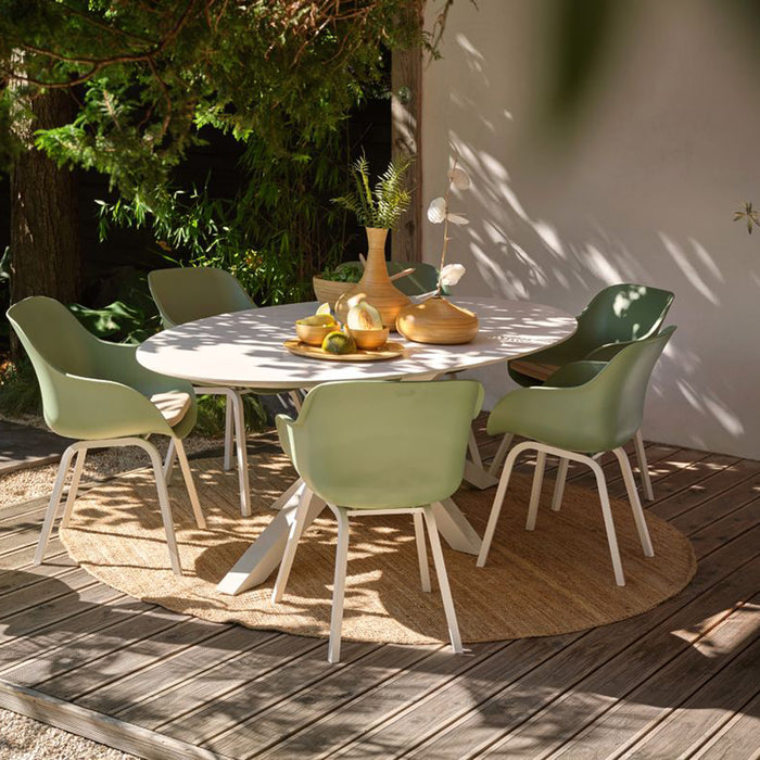 Hartman Xander Tuintafel Ovaal B 220 x D 120 cm - Wit