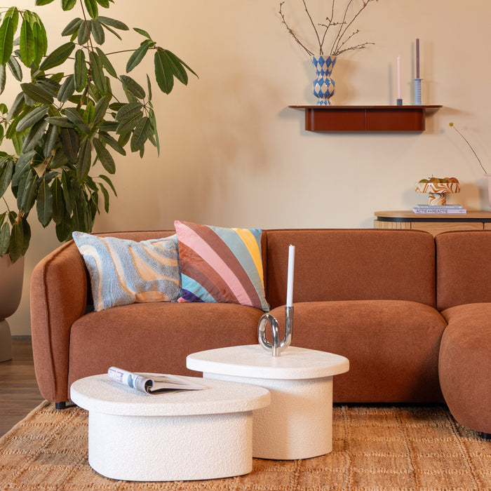 by fonQ Soft Hoekbank met Chaise Longue Rechts - Micro Chenille - Terra