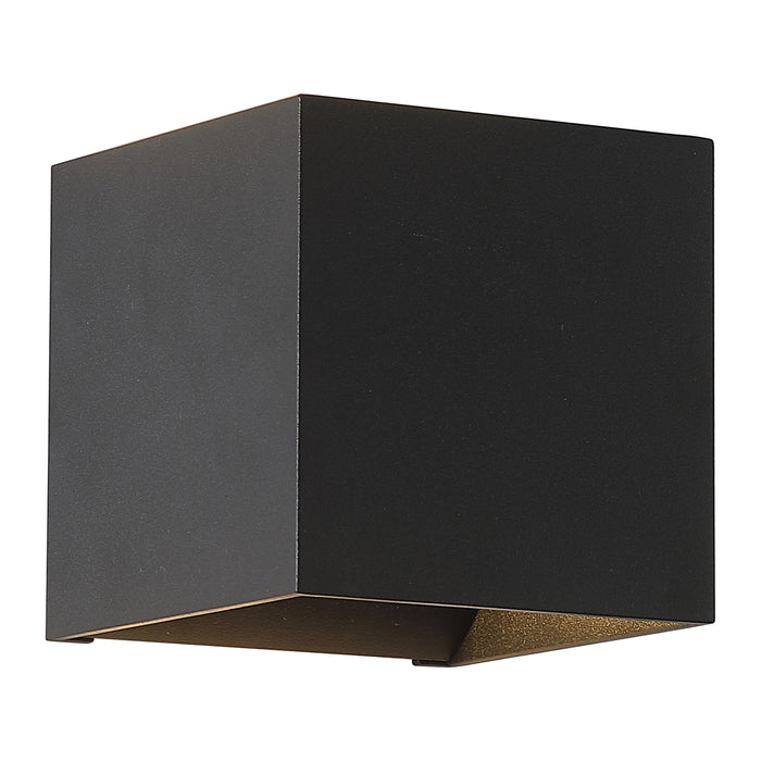 Searchlight Wall Wandlamp Vierkant - H 9,7 cm - Zwart