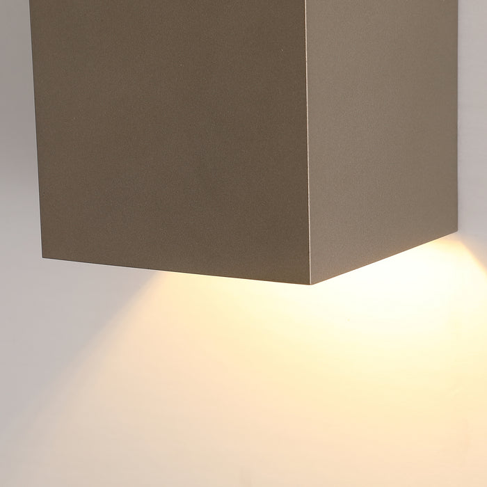 Searchlight Wall Wandlamp Vierkant - H 9,7 cm - Latte