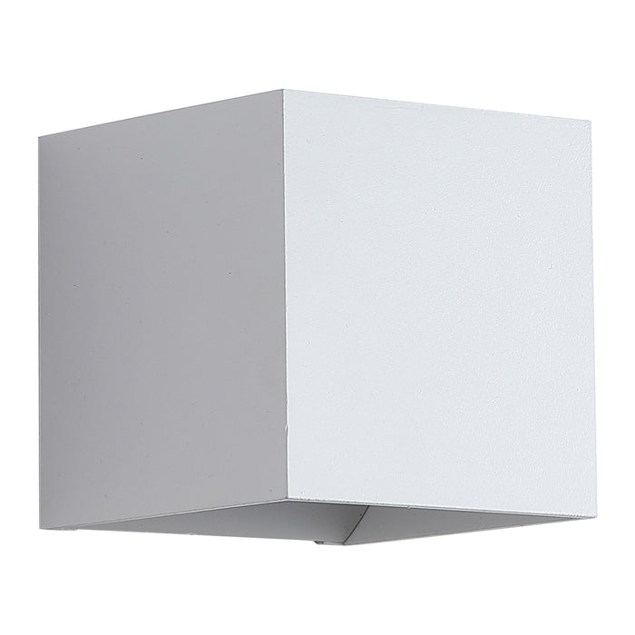 Searchlight Wall Wandlamp Vierkant - H 9,7 cm - Wit