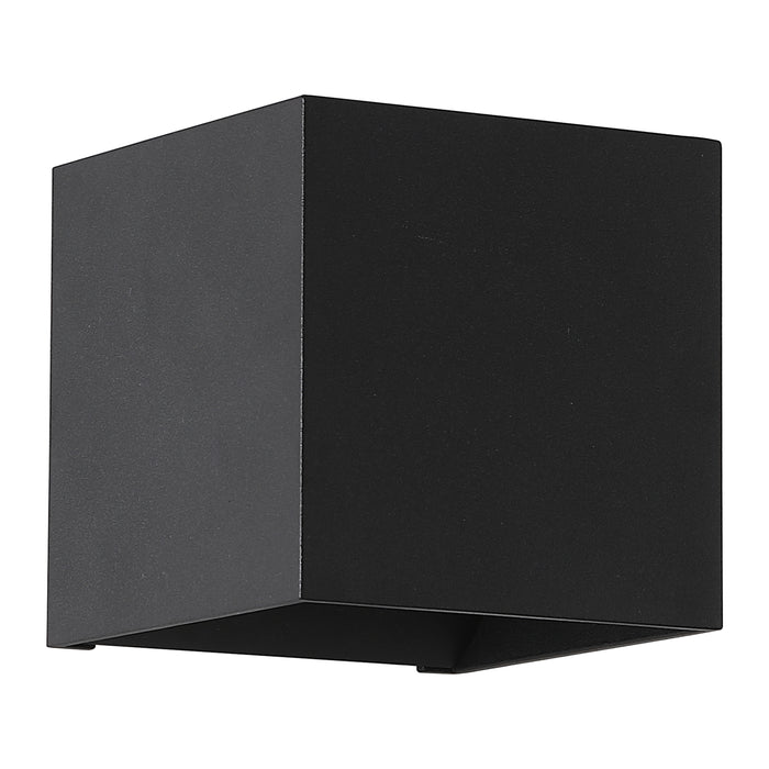 Searchlight Wall Wandlamp Vierkant - H 9,7 cm - Zwart