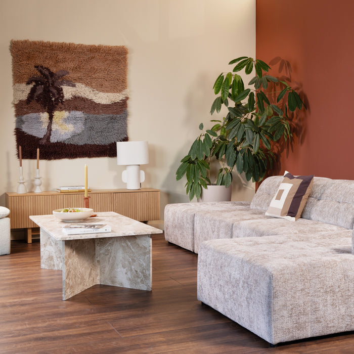 by fonQ Stone Salontafel - Rechthoekig - Bruin