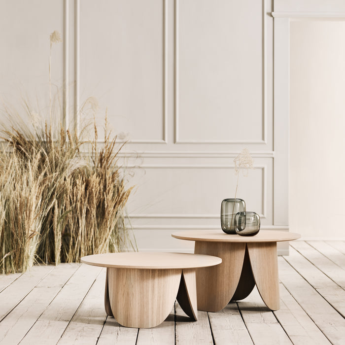 Bolia Peyote Salontafel - H 45 x Ø 80 cm - Witgepigmenteerd Gelakt Eiken