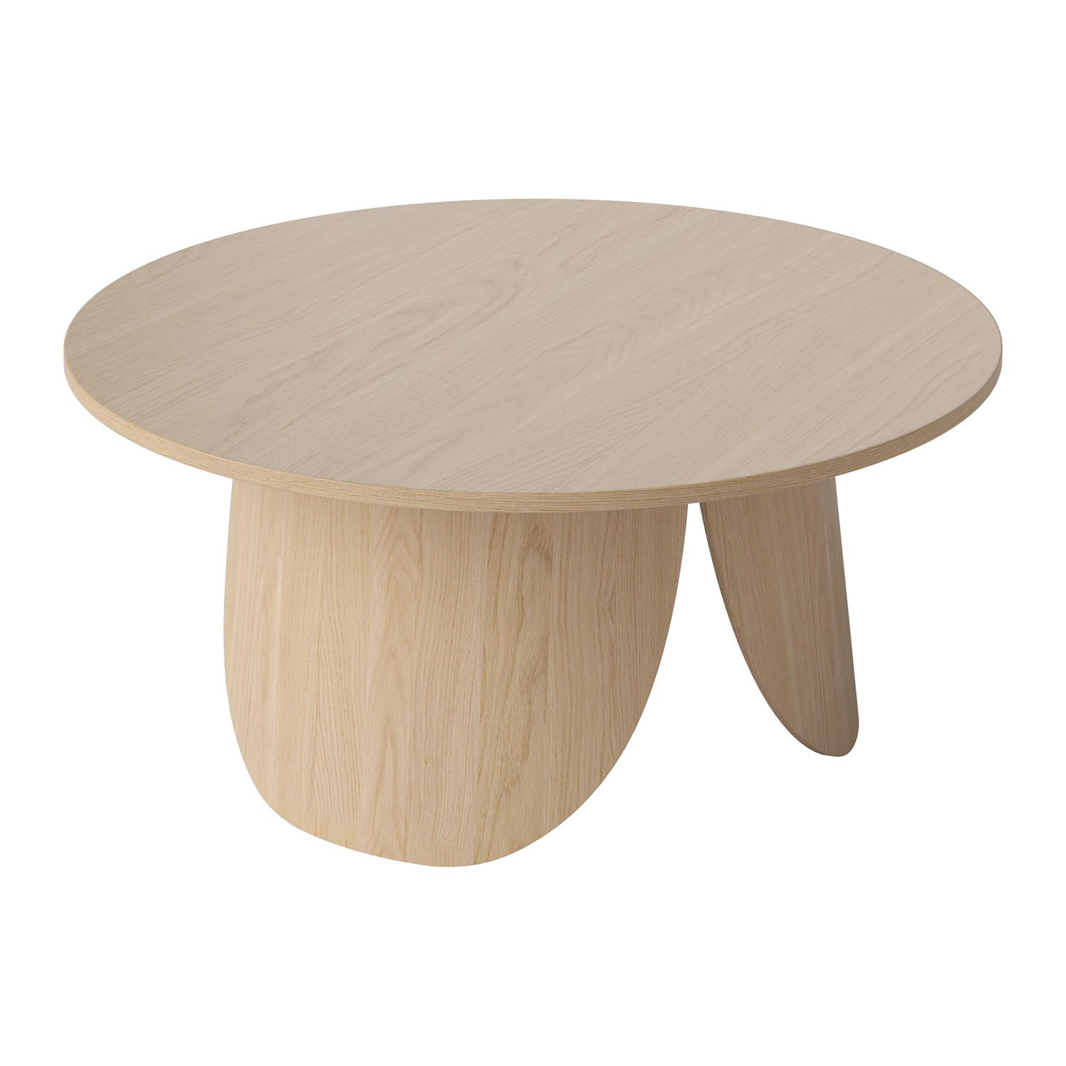 Bolia Peyote Salontafel - H 35 x Ø 80 cm - Witgepigmenteerd Gelakt Eiken