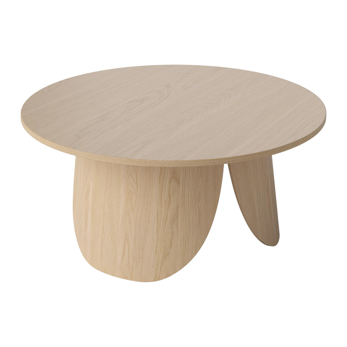 Bolia Peyote Salontafel - H 35 x Ø 80 cm - Witgepigmenteerd Gelakt Eiken