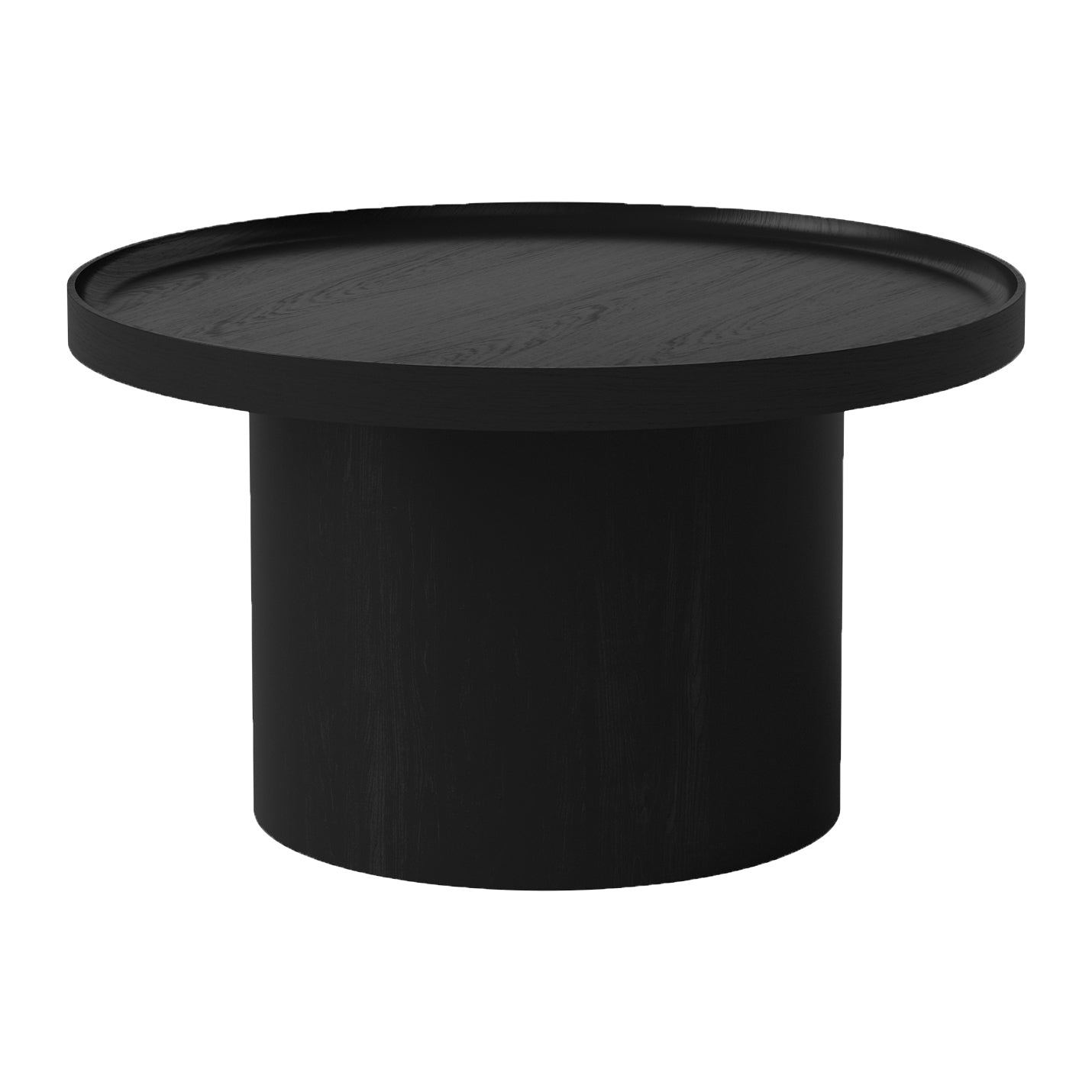 Bolia Plateau Bijzettafel - H 52 x Ø 48 cm - Zwart Gebeitst Gelakt Eiken