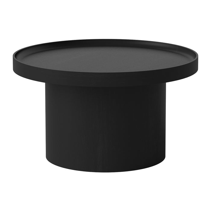 Bolia Plateau Bijzettafel - H 34 x Ø 61 cm - Zwart Gebeitst Gelakt Eiken