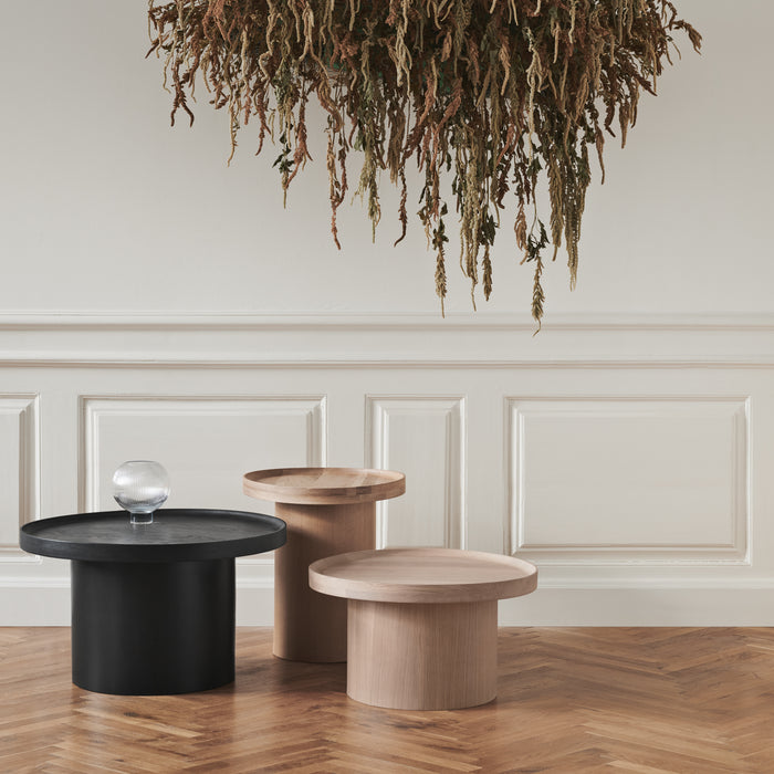 Bolia Plateau Bijzettafel - H 52 x Ø 48 cm - Witgepigmenteerd Gelakt Eiken