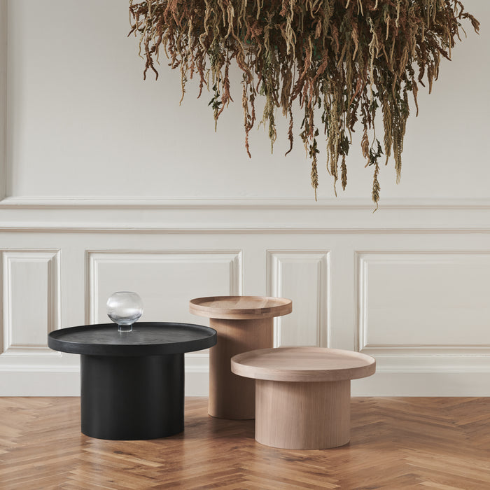 Bolia Plateau Bijzettafel - H 34 x Ø 61 cm - Zwart Gebeitst Gelakt Eiken