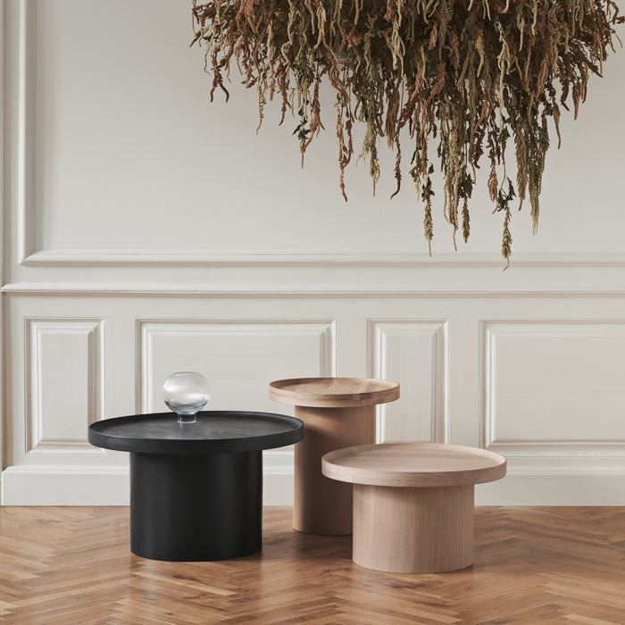 Bolia Plateau Bijzettafel - H 42 x Ø 74 cm - Zwart Gebeitst Gelakt Eiken