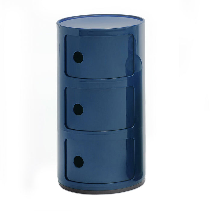 Kartell Componibili Kast Ø 32 cm - 3 Modules - Blauw