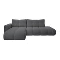 by fonQ Charme Hoekbank Links met Slaapfunctie - Weefstof - Antraciet