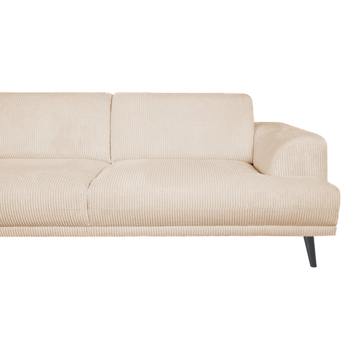 by fonQ Flair Hoekbank met Chaise Longue Links - Rib - Crème