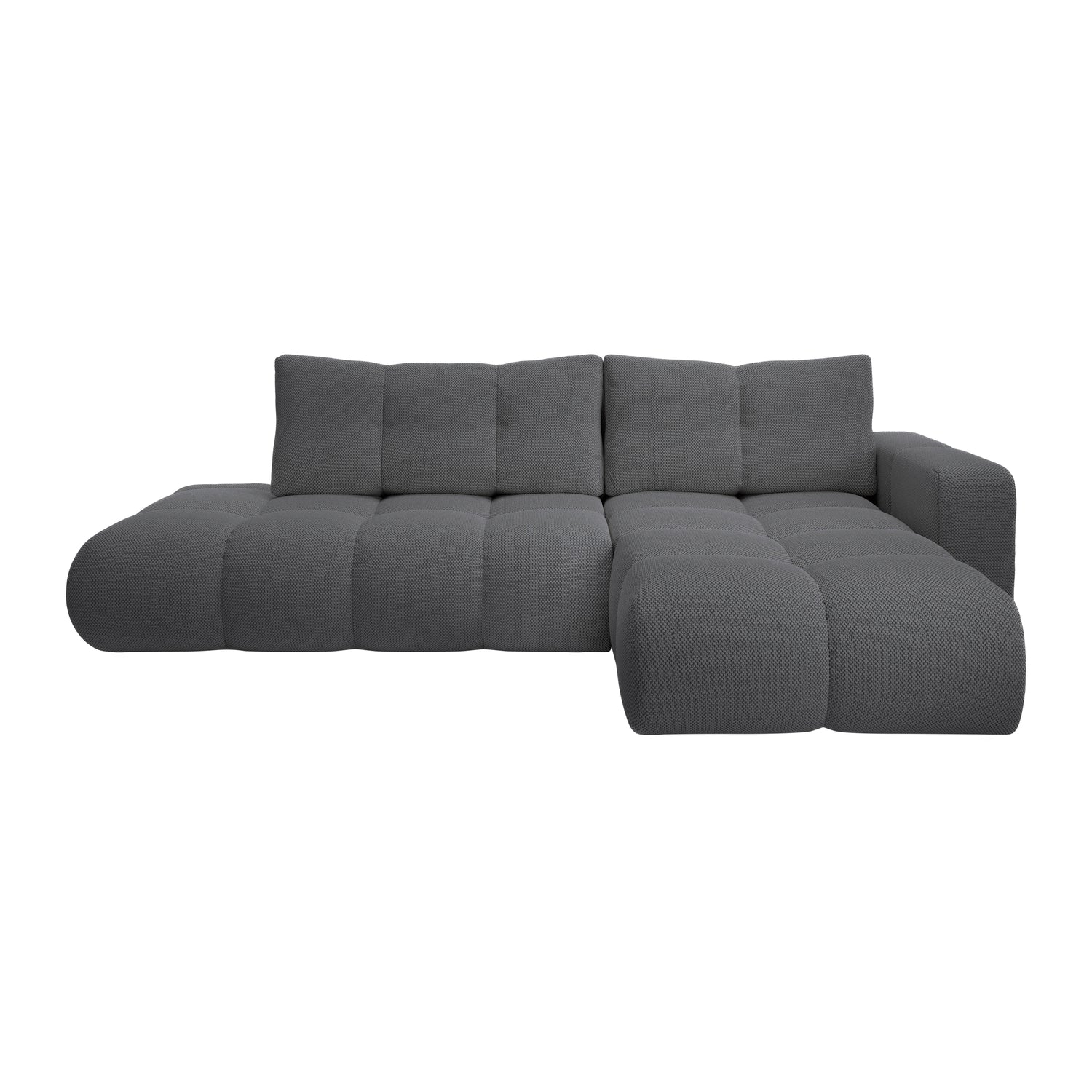 by fonQ Charme Hoekbank Rechts met Slaapfunctie - Weefstof - Antraciet